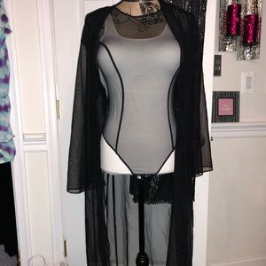 Victoria’s Secret Mesh Bodysuit & Kimono Robe M